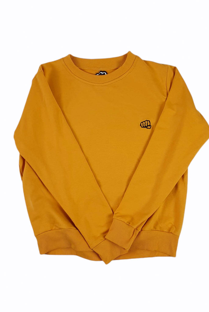 Fist sweatshirt mustard embroidered logo