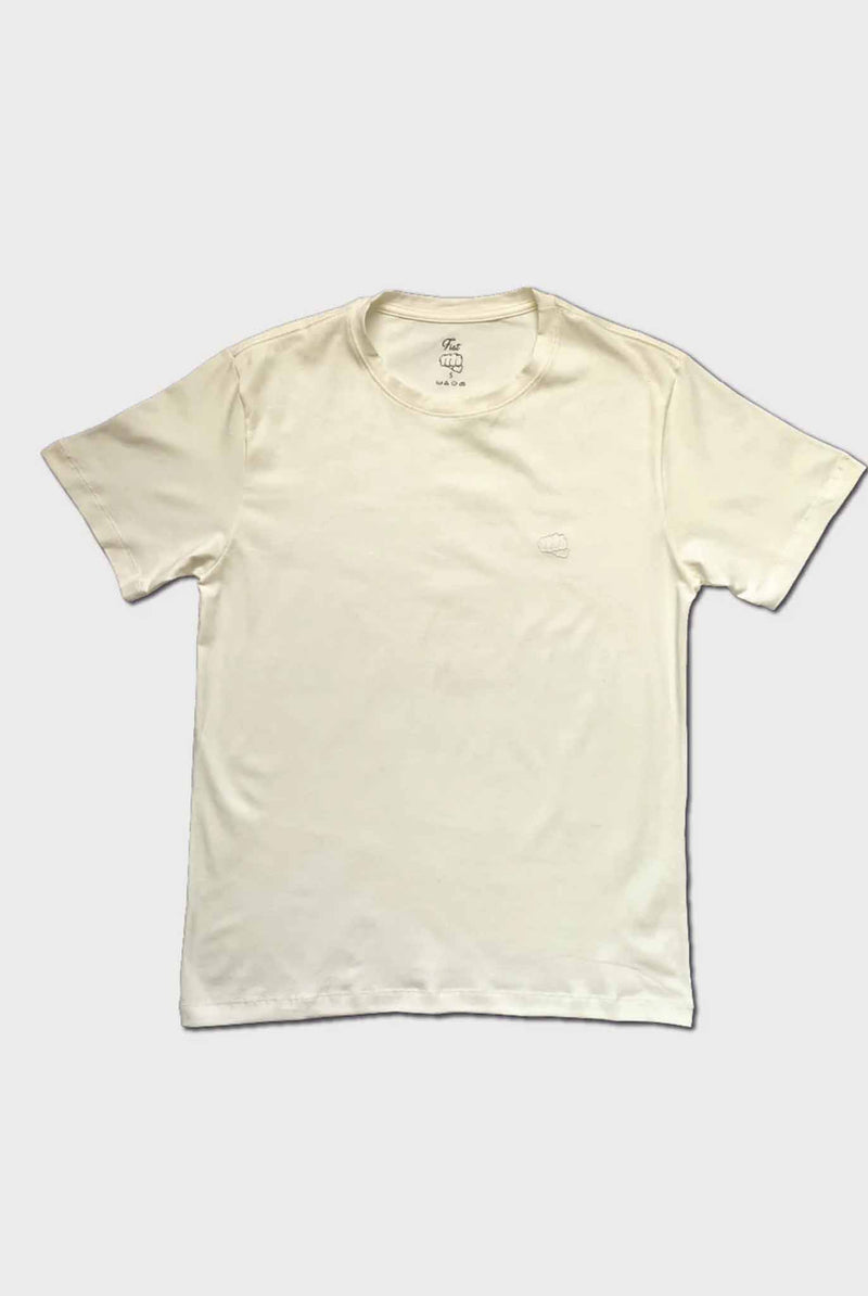 Fist Small Logo Print T-shirt Beige