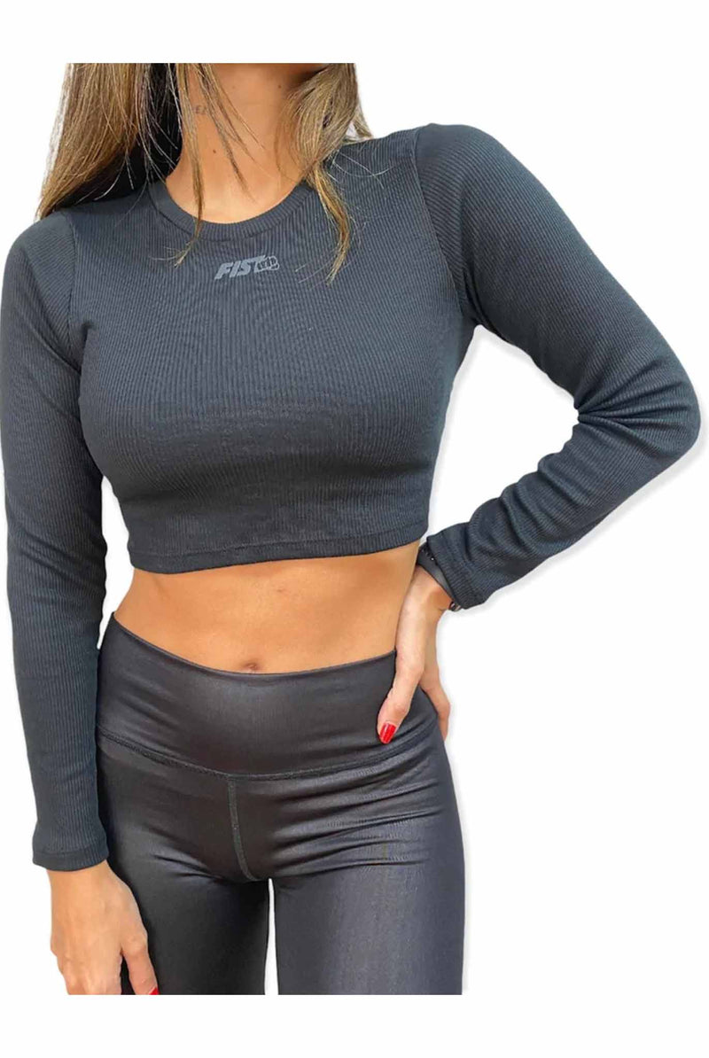 Fist Camibuso Crop Top Black